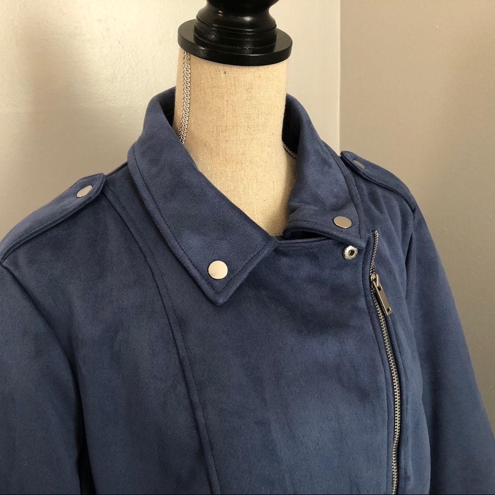 Plus Size Marks & Spencer Faux Suede Moto Jacket